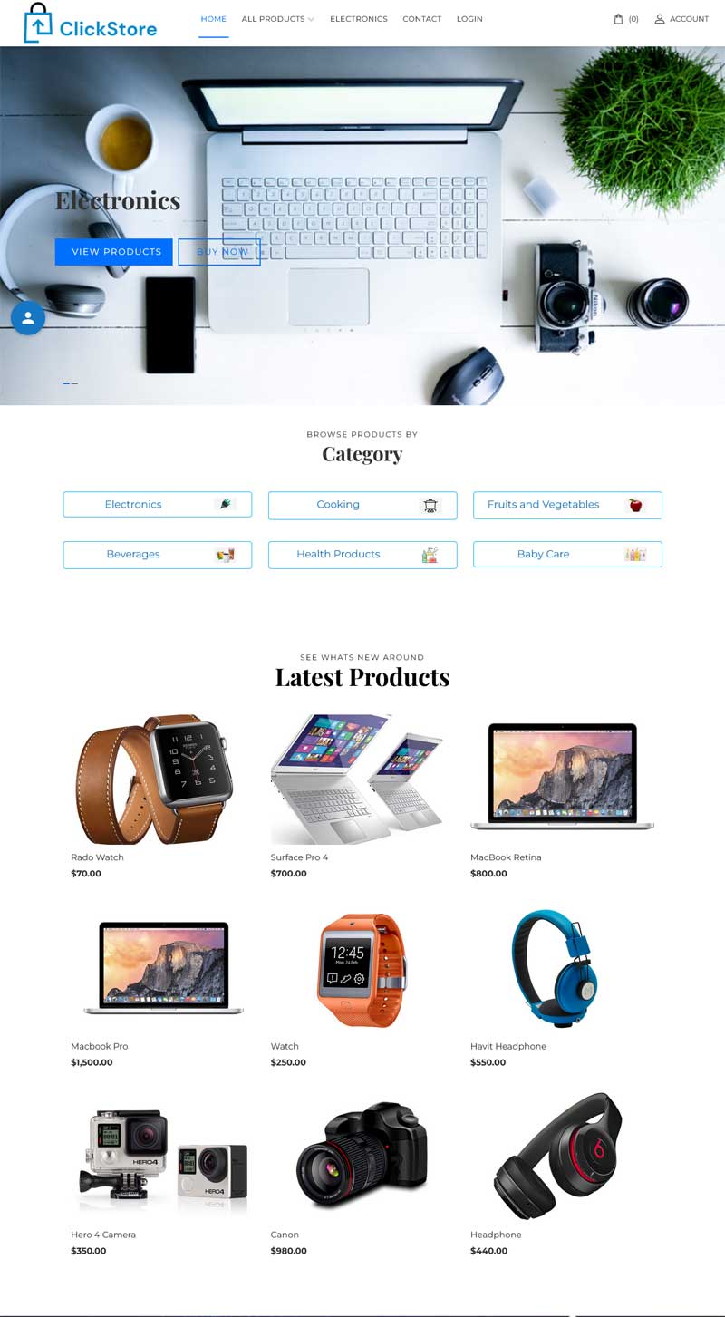 Online Shop, eStore, eCommerce Website